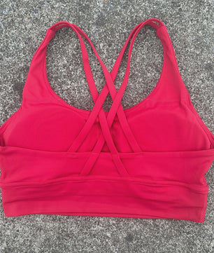 Comfortabele Sports BH met Push-Up Effect en Kruisbanden - Hoge Ondersteuning voor Yoga & Fitness