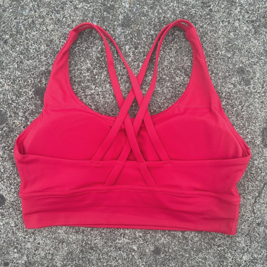 Comfortabele Sports BH met Push-Up Effect en Kruisbanden - Hoge Ondersteuning voor Yoga & Fitness