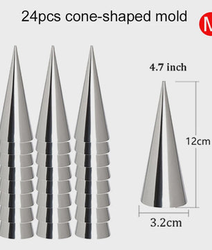 Roestvrijstalen Bakvormen Set: Croissant & Cone Molds voor Thuisgebruik