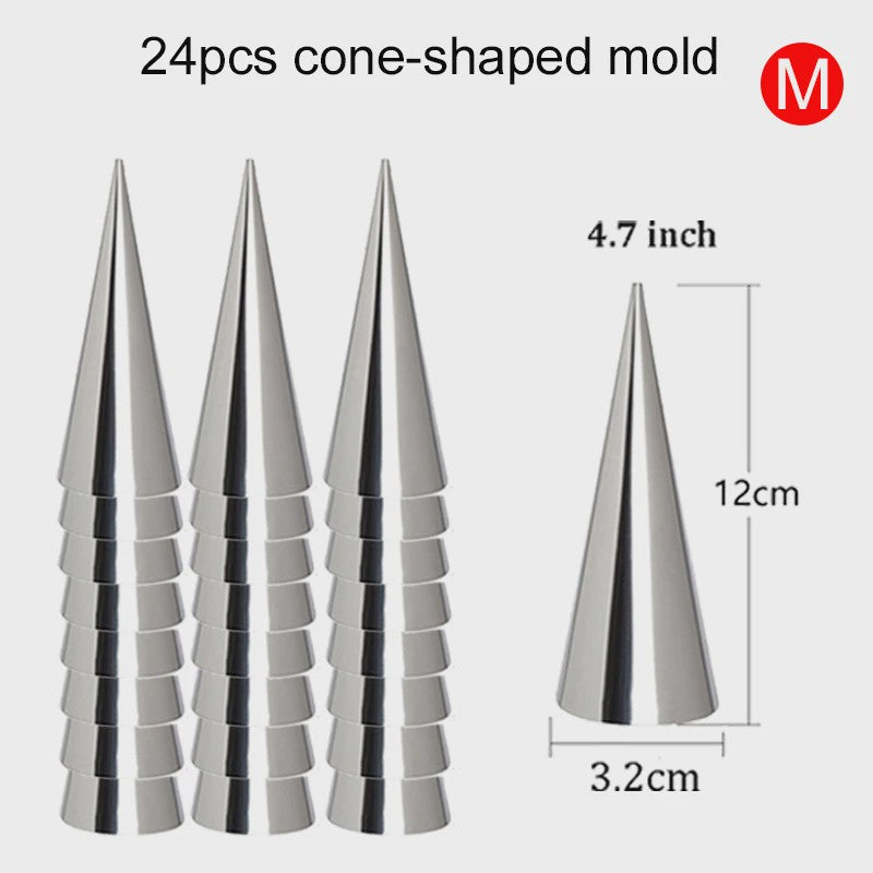 Roestvrijstalen Bakvormen Set: Croissant & Cone Molds voor Thuisgebruik
