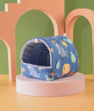 Schattig Cartoon Nestje voor Kleine Huisdieren - Warm & Zacht Hamsterhuisje