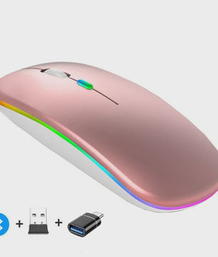 Draadloze Oplaadbare Muis: Bluetooth & 2.4GHz Dual Mode voor PC/Laptop