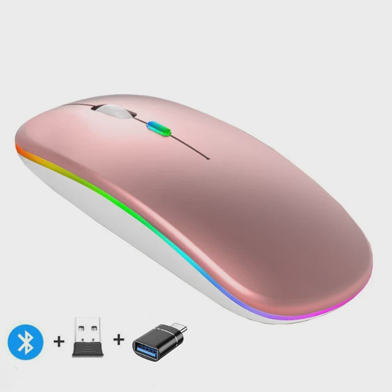 Draadloze Oplaadbare Muis: Bluetooth & 2.4GHz Dual Mode voor PC/Laptop