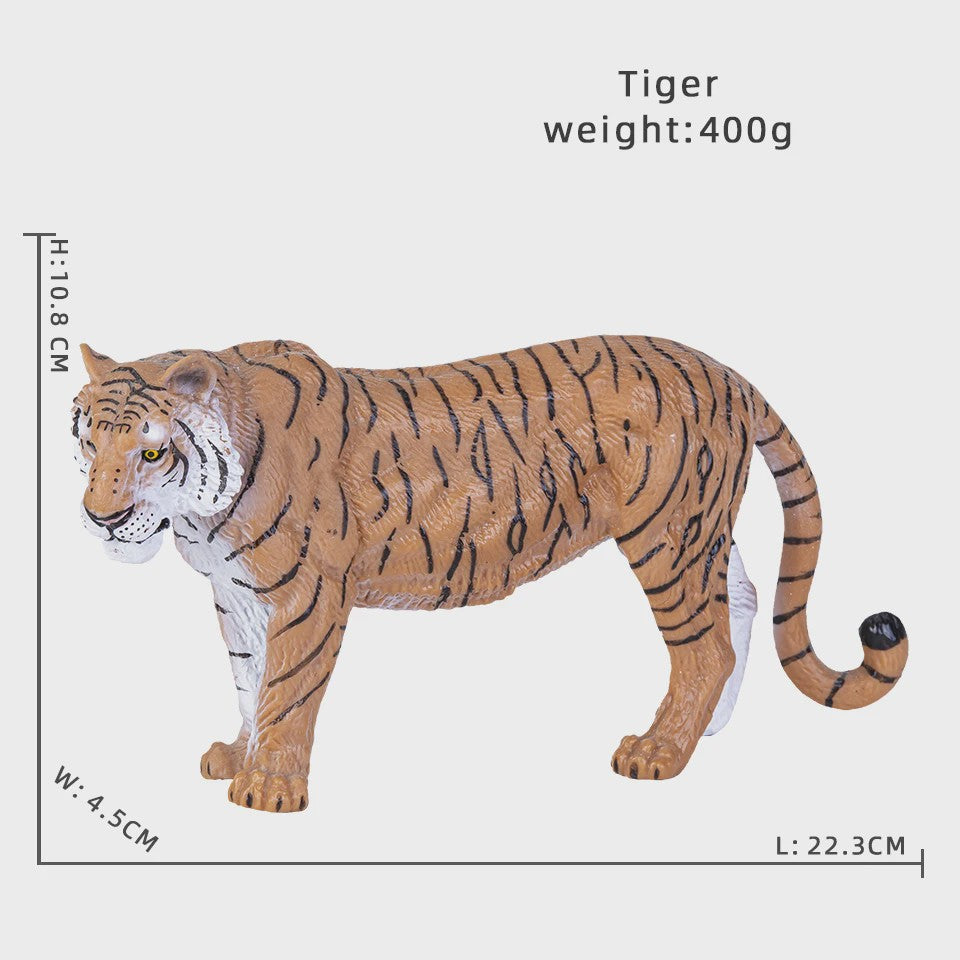 Realistische Wild Animal Speelgoed Set: Olifant, Leeuw, Cheetah, Tijger - Educatief Cadeau