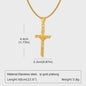 Stijlvolle Gouden Heren Ketting met Kruis Hanger - Roestvrij Staal, Vintage Mode Sieraden