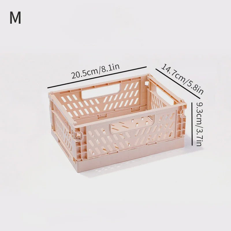 Opvouwbare Opbergkrat & Mand - Stapelbaar, Draagbaar en Ideaal voor Speelgoed, Sieraden en Cosmetica