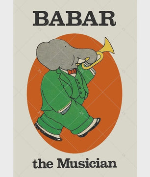 Babar Poster Canvas - Sprookjes Kunst voor Kinderkamer & Babykamer Decoratie