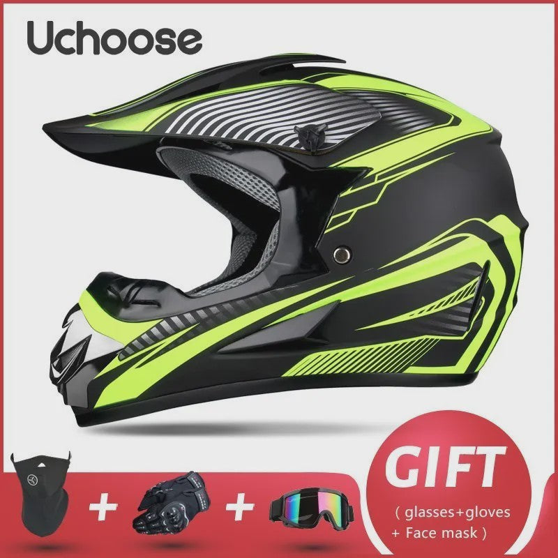 Professionele Off-road Motorhelm voor Volwassenen & Kinderen - Inclusief Gratis Gift Set