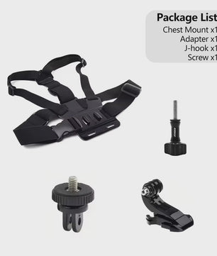 Verstelbare Borstband Mount Harness voor GoPro & Actiecamera's