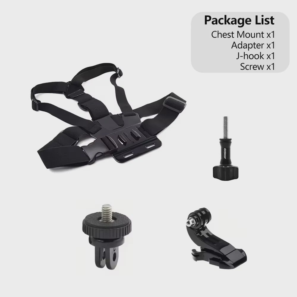 Verstelbare Borstband Mount Harness voor GoPro & Actiecamera's