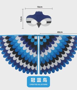 Veren Vleugels en Masker Set - Vogel Kostuum voor Kinderen - Halloween & Feest