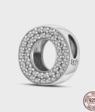 925 Sterling Zilver Letter Bedels A-Z met Zirkonia - Personaliseer je Armband