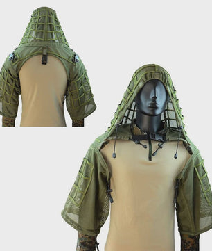 Ademende Ghillie Suit Cape - Camouflage Basis voor Jacht, Airsoft & Paintball