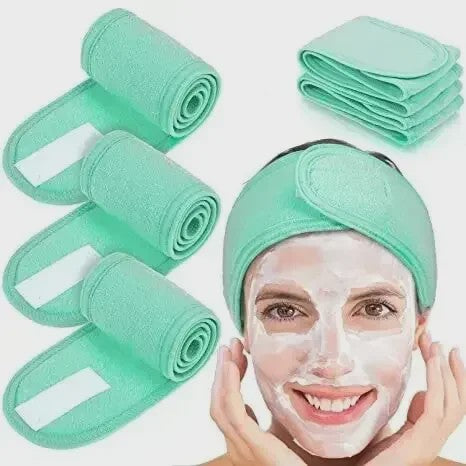 Verstelbare Make-up Haarband (5 Stuks) - Zachte Handdoekstof voor Gezichtsreiniging, Yoga & Spa