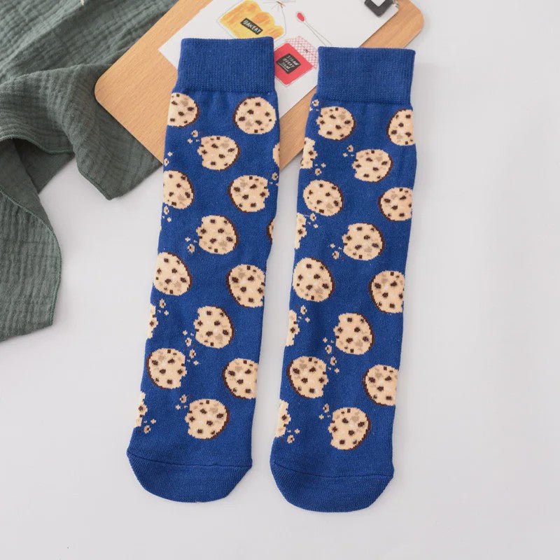 Grappige Heren Sokken met Food Prints: Avocado, Friet, Burger, Bier & Meer | Harajuku Stijl