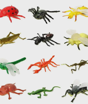 Plastic Dieren Speelgoed Collectie: Zee, Land & Insecten Miniatuur Set voor Kinderen