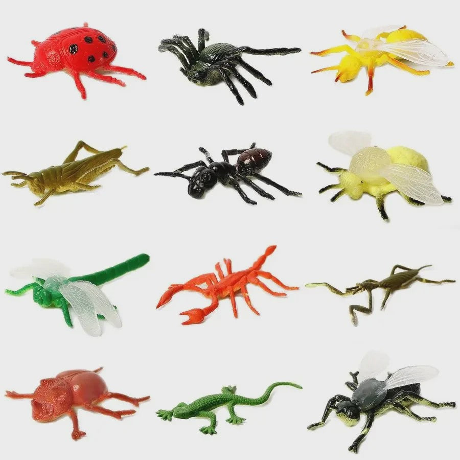 Plastic Dieren Speelgoed Collectie: Zee, Land & Insecten Miniatuur Set voor Kinderen