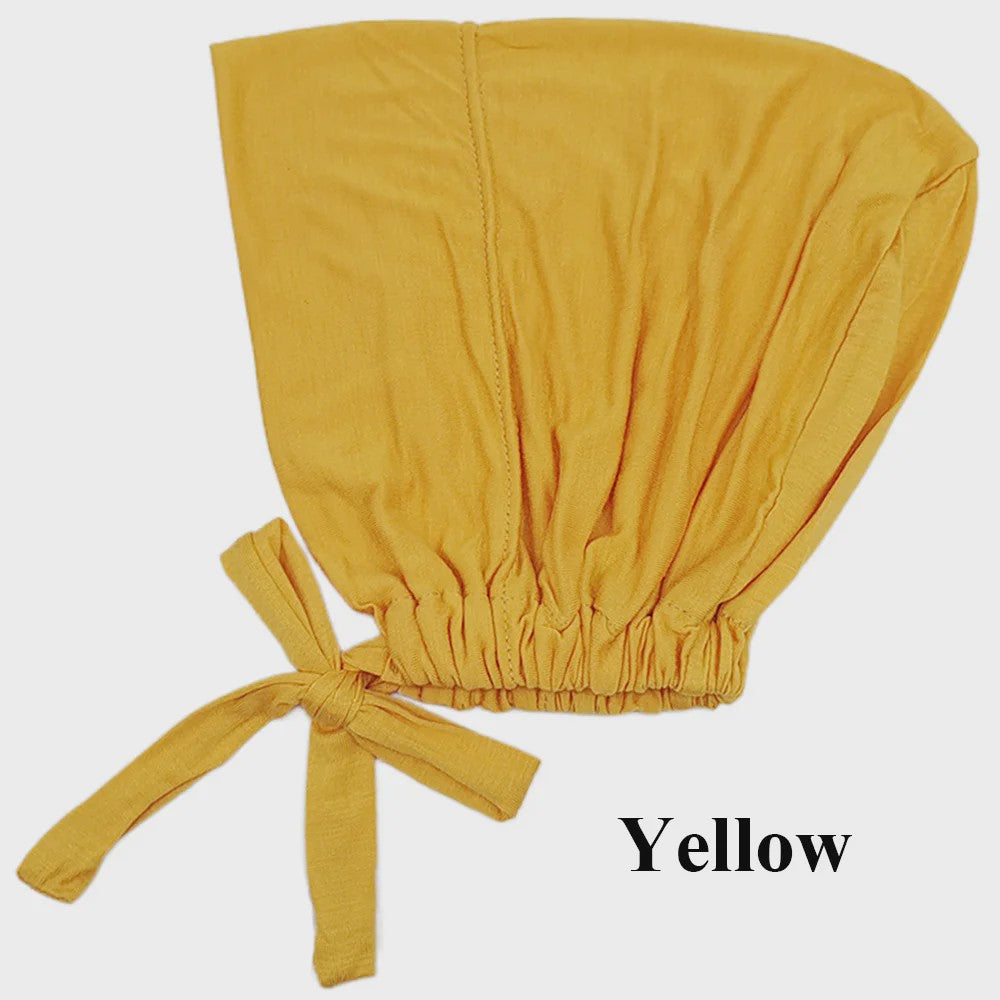 Zachte Modal Binnen Hijab Cap met Strik - Islamitische Turban Hoofddoek