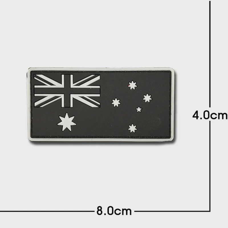 3D PVC Vlag Patches - Rubberen Militaire Emblemen met Klittenband