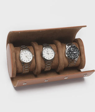 Luxe Leren Horlogeroller - Opvouwbare Reisbox voor 1, 2 of 3 Horloges