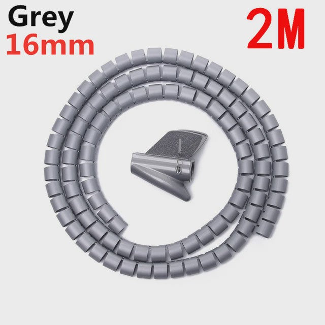 Flexibele Kabel Organizer Spiraal Beschermer - 2M/1M Lengte, 10mm/16mm Diameter