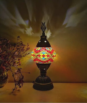 Handgemaakte Mozaïek Tafellamp - Vintage Art Deco Stijl Nachtlampje