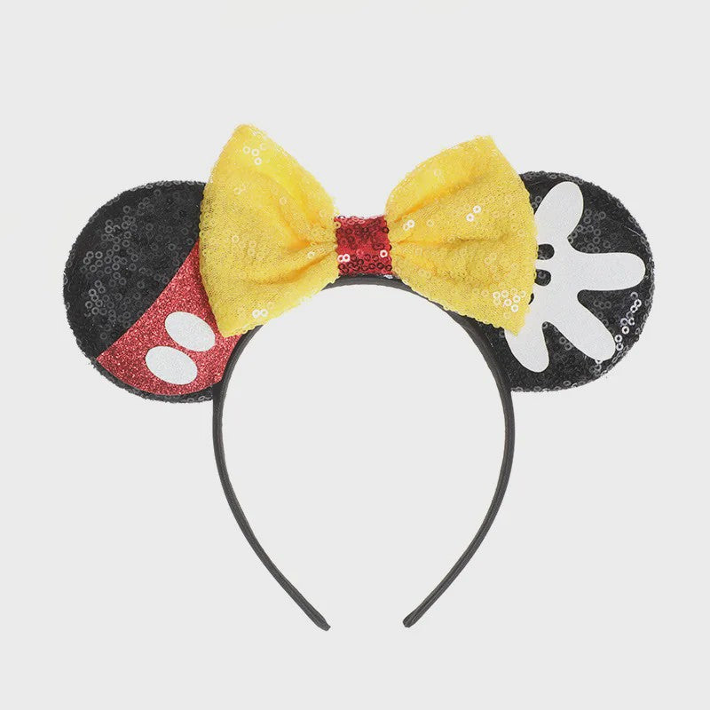 Muis Oortjes Diadeem met Strik - Feestelijk Accessoire voor Kinderen & Volwassenen