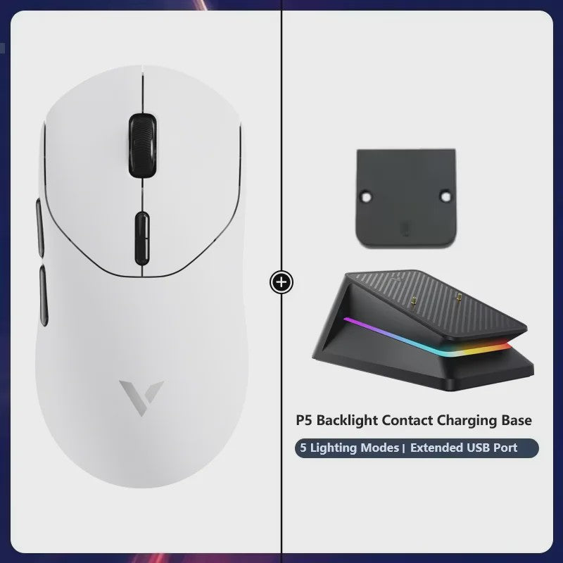 Rapoo VT2 Wireless Gaming Muis - 8K Polling Rate, 26000 DPI, Ultralicht (53g) & Lange Batterijduur