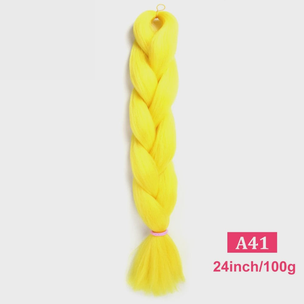 24 Inch Jumbo Braids Haarverlenging - Synthetisch Vlecht Haar in Kleurrijke Tinten