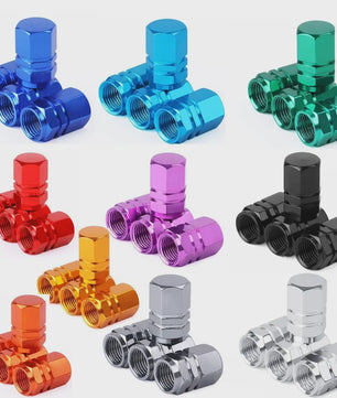Set Aluminium Ventieldopjes - Universeel voor Auto, Motor, Fiets - Stof- en Waterdicht