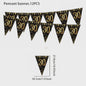 Black Gold Verjaardag Banner - Slingers voor 30, 40, 50, 60 Jaar Feestdecoratie