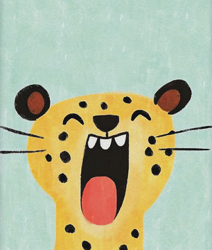 Vrolijke Dieren Canvas Posters - Leeuw, Hond, Beer & Cheetah op Skateboard - Kinderkamer Decoratie