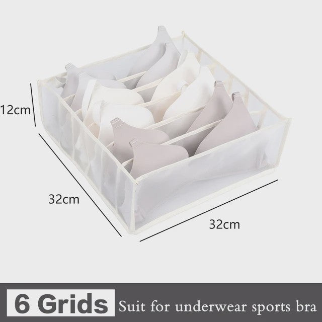 Opvouwbare Lade Organizer Set voor Ondergoed, Sokken en BH's - Mesh Opbergdozen
