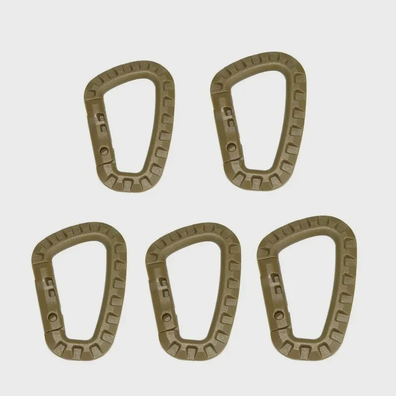 Tactische Karabijnhaak Clips D-Ring Gespen - Set van 1-10 Stuks voor Outdoor & Backpacking