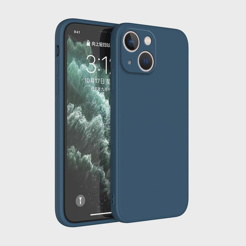 Luxe Vloeibare Siliconen Hoesje met Camera Bescherming voor iPhone 14 Plus, 11, 12, 13, 14 Pro Max, 12 Mini, 13 Mini