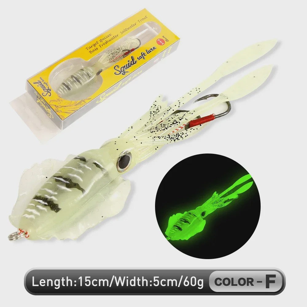 Zachte Inktvis Kunstaas 60g Luminous UV - Diepzee Vissen Trolling Lure