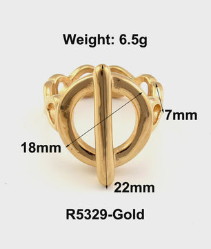 Nieuw Design Geometrische Kralen Ring - Roestvrij Staal Dames Sieraden
