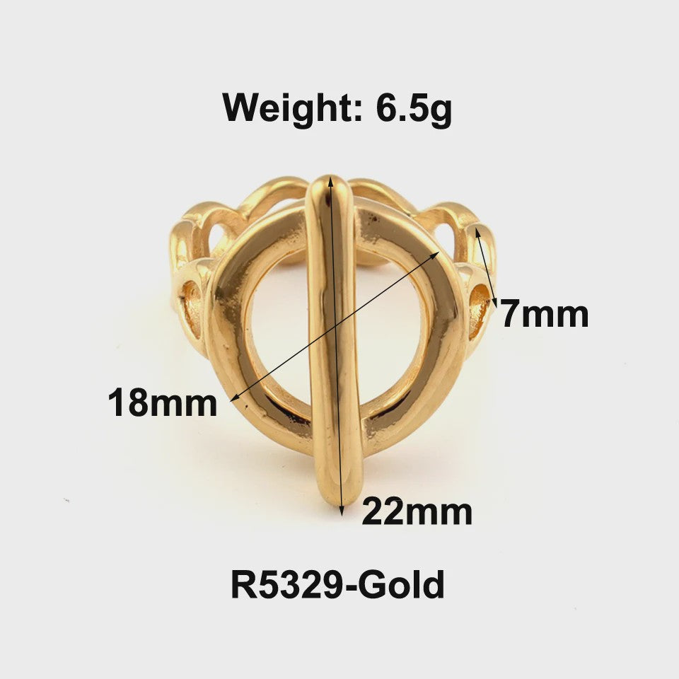 Nieuw Design Geometrische Kralen Ring - Roestvrij Staal Dames Sieraden