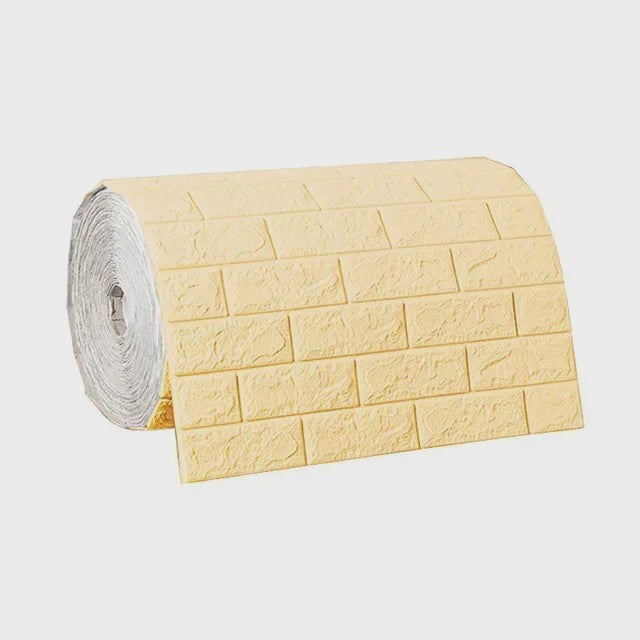 3D Baksteen Behang - Zelfklevend, Waterdicht Schuim Muursticker (70cm breed, 1/5/10m lang)