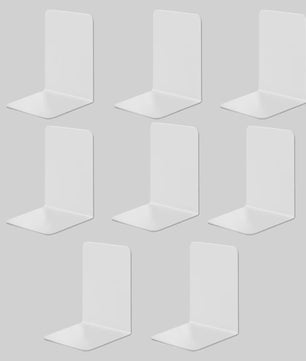 8x Stevige Doorzichtige Boekensteunen - Ideale Organizer voor Boeken, Films & CD's