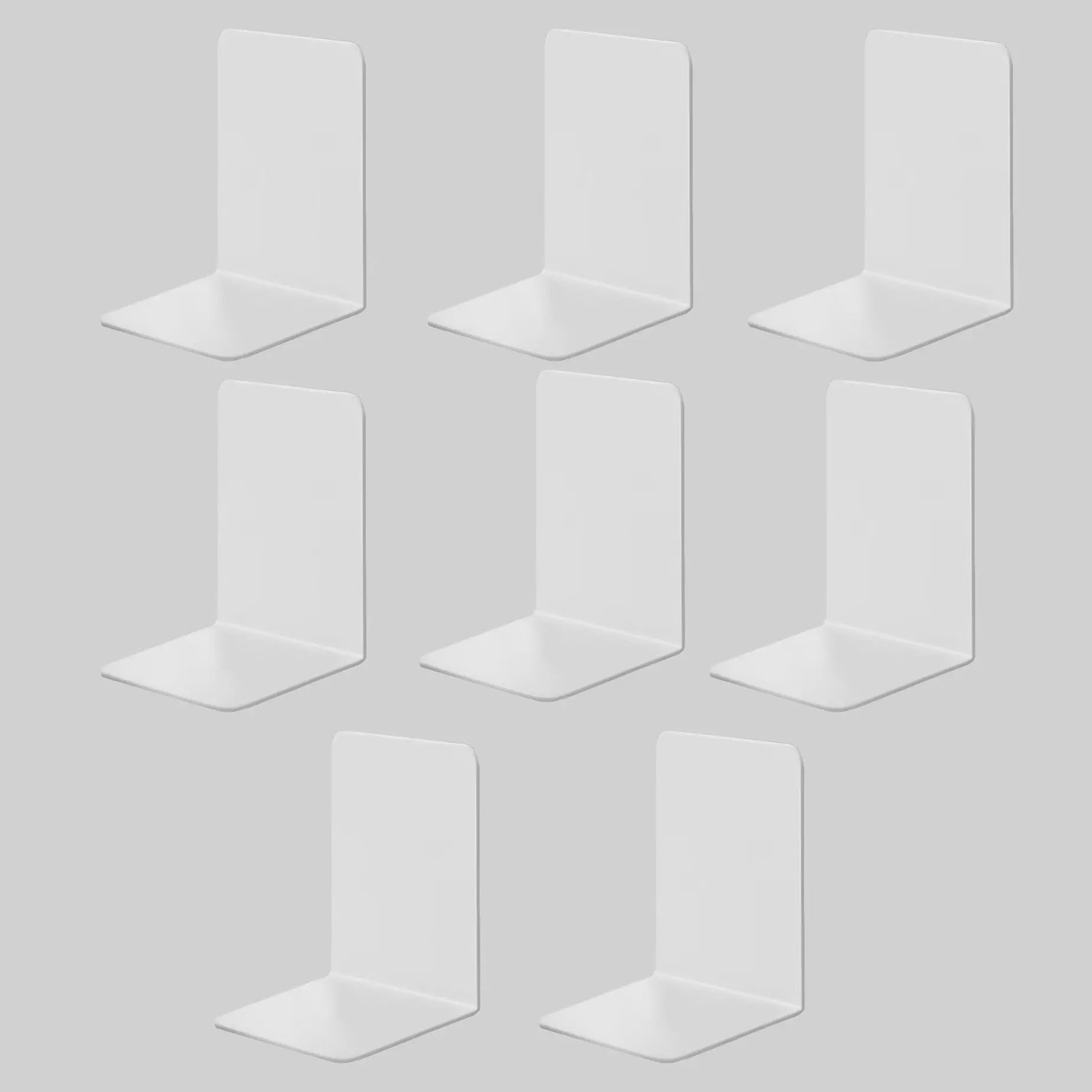 8x Stevige Doorzichtige Boekensteunen - Ideale Organizer voor Boeken, Films & CD's