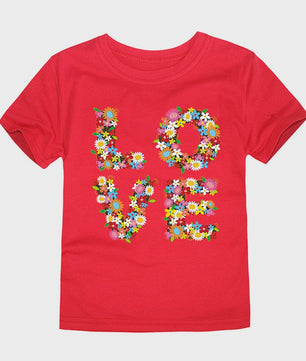 Schattig Katoenen T-shirt Meisjes met Bloemprint - Maten 2 t/m 14 Jaar
