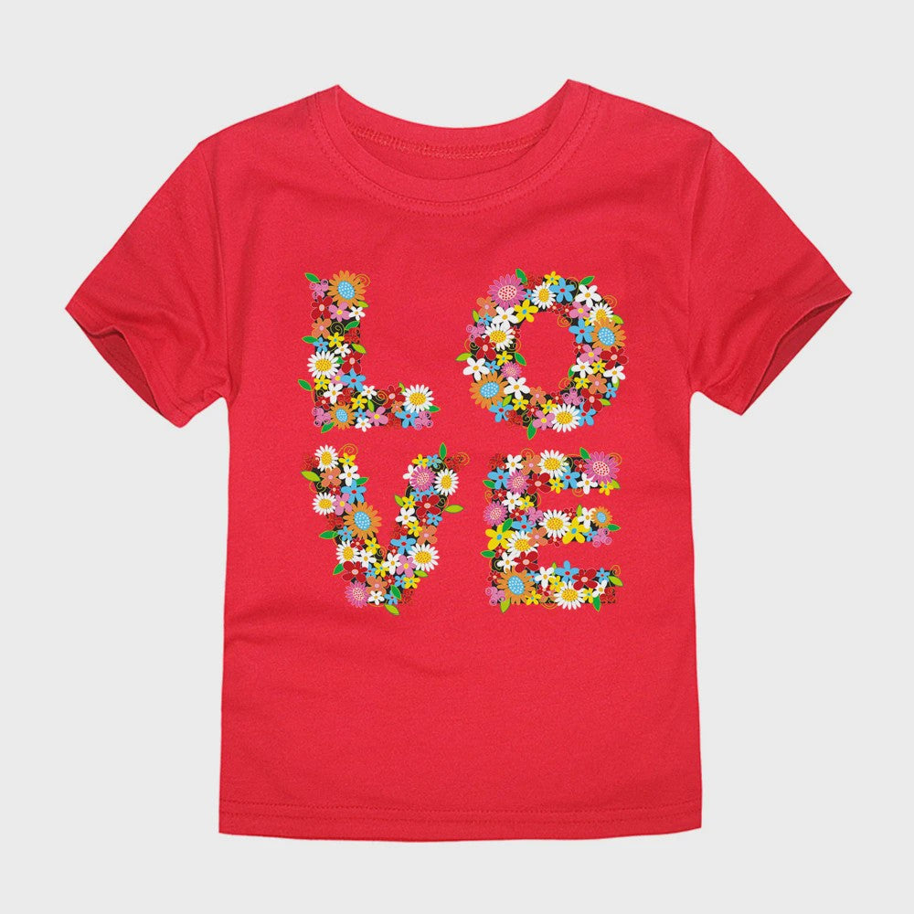 Schattig Katoenen T-shirt Meisjes met Bloemprint - Maten 2 t/m 14 Jaar