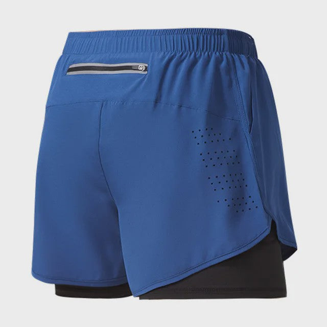 Heren Sportshorts Dubbellaags - Sneldrogend & Comfortabel voor Fitness en Hardlopen
