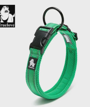 Truelove Verstelbare Hondenhalsband - Gewatteerd Mesh, 3M Reflecterend Nylon, Duurzaam & All-Weather, 8 Maten