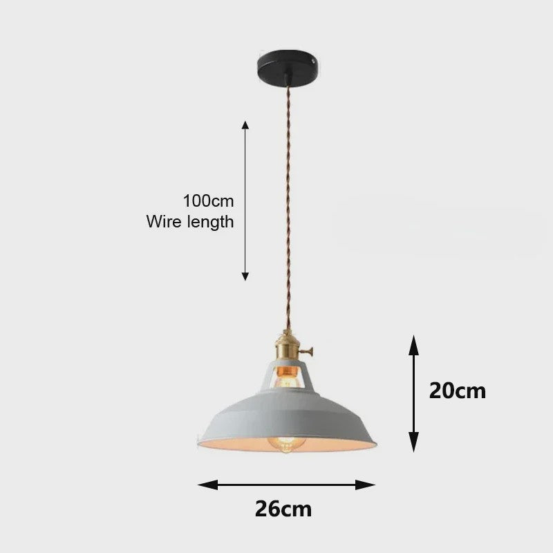 Kleurrijke Retro Industriële Hanglamp - Vintage Stijl voor Keuken, Restaurant, Woonkamer & Meer