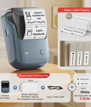Niimbot B1 Draadloze Thermische Labelprinter - Ideaal voor Kleine Bedrijven, Huis & Cadeaus