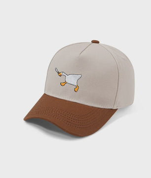 Unieke Geborduurde Baseball Cap met Gans Patroon - Casual Stadsstijl