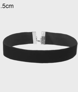 Zwarte Fluweel Choker Ketting - Gothic Stijl Halsband voor Dames en Meisjes