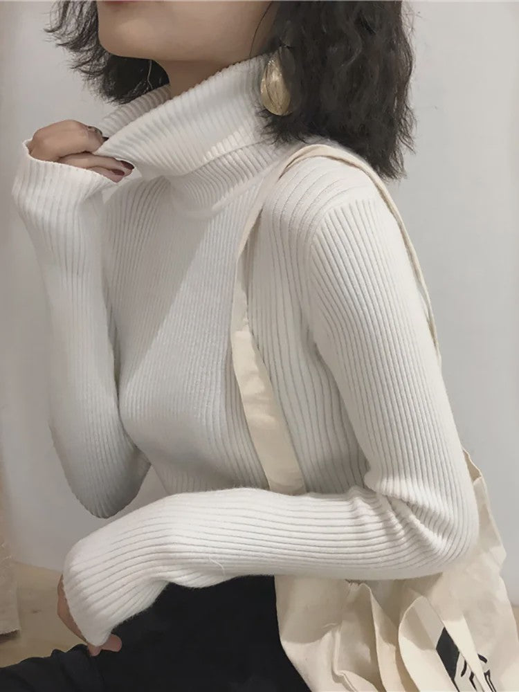 Dames Gebreide Turtleneck Trui - Slim Fit Koreaans Stijl | Herfst & Winter Collectie
